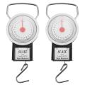 2X Portable Luggage Travel Scale Hang Suitcase Hook 22Kg 50Lb Measuring Tape. 