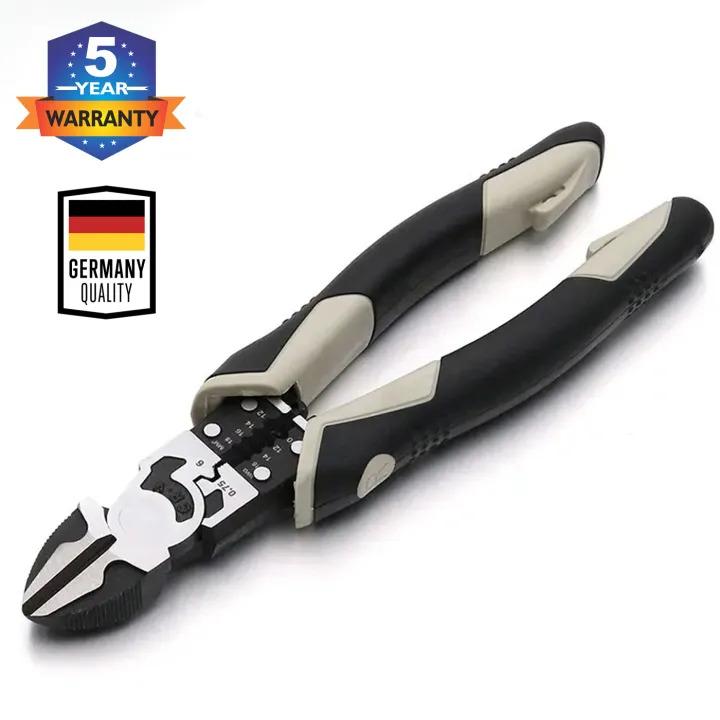 Heavy Duty Pliers 8.5" Wire Stripper with 5 year guarantee Multipurpose Wireman Plier Wire Crimper Electrical Combination Grips Electrician Wire Strippers Crimpers Cutters 8 in 1  Wiremans Cutting Tool