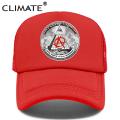 【LuckyBabyFans Store】CLIMATE New Anarchy Cap Men Anarchist Cap Cool Cap Mesh Black Baseball Net Trucker Cap Hat for Men. 