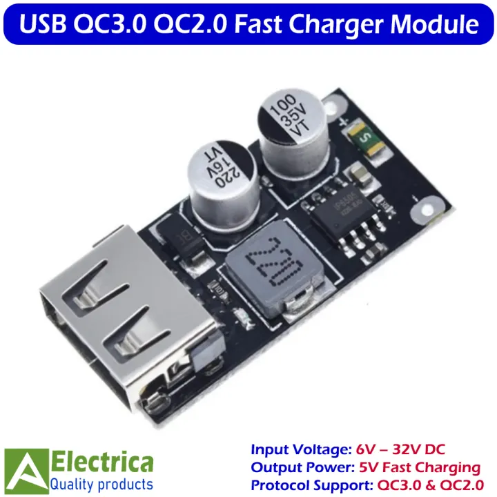 USB%20QC3.0%20QC2.0%20DC-DC%20Buck%20Converter%206V%E2%80%9332V%20to%205V%20Fast%20Mobile%20Charging%20Module%20with%20Overcurrent%20Protection%20by%20Electrica%20-%20Image%202