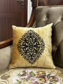 Multicolor Square 16x16 Luxury Velvet Cushion Cover Sets with Embroidery Slick with Side Zip. 