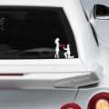 Proposal Theme, Couple Propose Romantic Love, heart boy girl Sticker Car Stickers Funny Vinyl Cool Cars Window Decoration, Car Sticker, Bike Stickers, Car Accesories. 