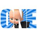 3 Block Letters O N E Boss Baby theme. 