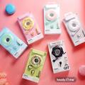 Q17 Creative Donut Holder In-Ear Headphones Cute Cartoon Donut Voice Headphones. 