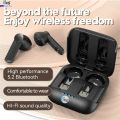 Newmine Wireless Bluetooth Airpods Stereo Earbuds for All Cell Phones Transparent TPU Protective Case. 