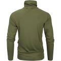 Custom Men's Slim Fit Soft Turtleneck Long Sleeve Pullover Lightweight T-Shirt. 