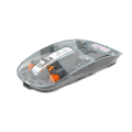 Transparent Gaming Mouse Bluetooth Wireless Mouse with RGB Light Rechargeable Mouse for PC Gamer Accessories,A. 