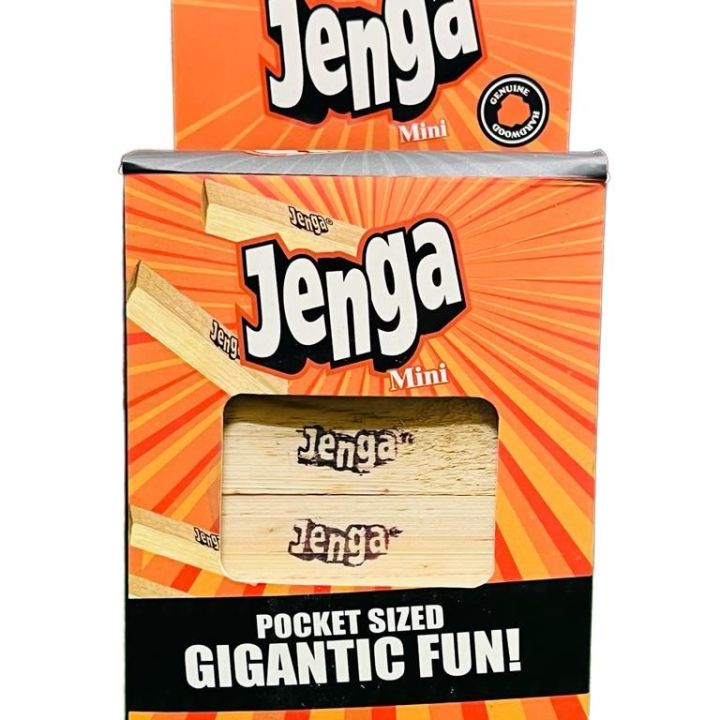 24 pcs Classic Jenga Wooden Stacking Tower Board Game for Kids & Adults - Wood Toys
