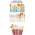 12pcs Multi shapes Artist Paint Brush Set Watercolour Acrylic Nylon Hair Oil Painting Supply. 