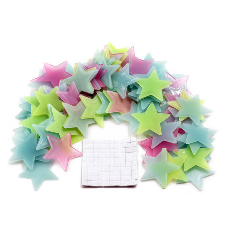 Pack%20of%203D%20Glowing%20Dark%20Wall%20Star%20Stickers%20for%20Kids%20Baby%20Room%20Ceiling%20Home%20Decor,%20Multi-Color%20Plastic,%20Fluorescent,%20Easy%20Stick,%2025%20to%20100%20Pcs%20-%20Image%202