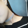 Women's Fashion Full Rhinestones Sparkling Choker Short Collar Necklace Jewelry. 