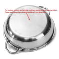 28cm Hot Pot Twin Divided Stainless Steel 28cm Cookware Hot Pot Ruled Compatible Soup Stock Pots Home Kitchen. 