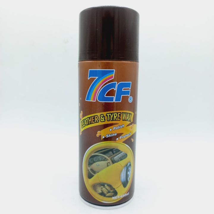 7CF Leather & Tyre Wax Spray For Leather, Plastic and Rubber