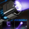 Portable UV Flashlight UV395NM Zoomable ABS Torch 3 Modes Camping Ultraviolet Flashlights For Pet Stacks Fluorescent Detection. 