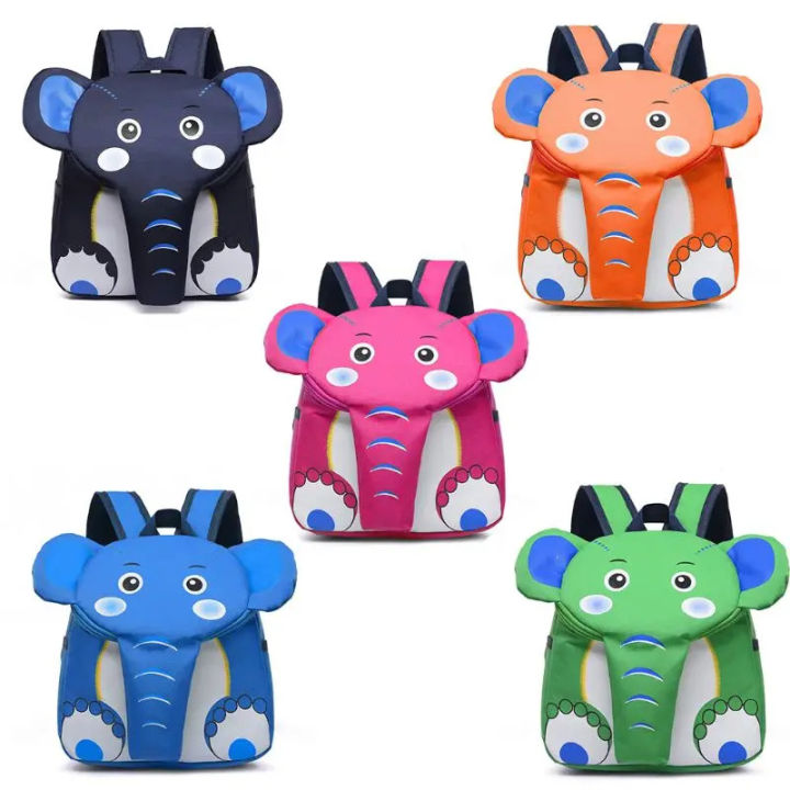 Cartoon Elephant Shoulder Bag Kindergarten Schoolbag Backpack For Toddler Kids