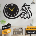 Pyari Walls Creative Wooden Wall Clock | 3D Watch DIY Design Decorative Birds Numeral Quartz Watch for Home Decor and Living Room | Clocks for Bedrooms and Offices and for Gifts | Wall Décor, wooden clocks, 3d clocks wall clocks, Decoration Piece for Room. 