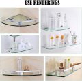 4 PCS D Shaped Stainless Steel Glass Shelf Brackets With Screws,Semicircle Adjustable Stainless Steel Glass Cabinet Clips 2 Sizes Available (6-10mm),(8-12mm).. 