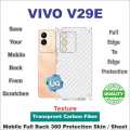Vivo V29E FULL BACK 360 PROTECTION SKIN WRAP PROTECTOR  / BACK PROTECTION SHEET WITH CAMERA AND 4 SIDES PROTECTION PREMIUM QUALITY. 