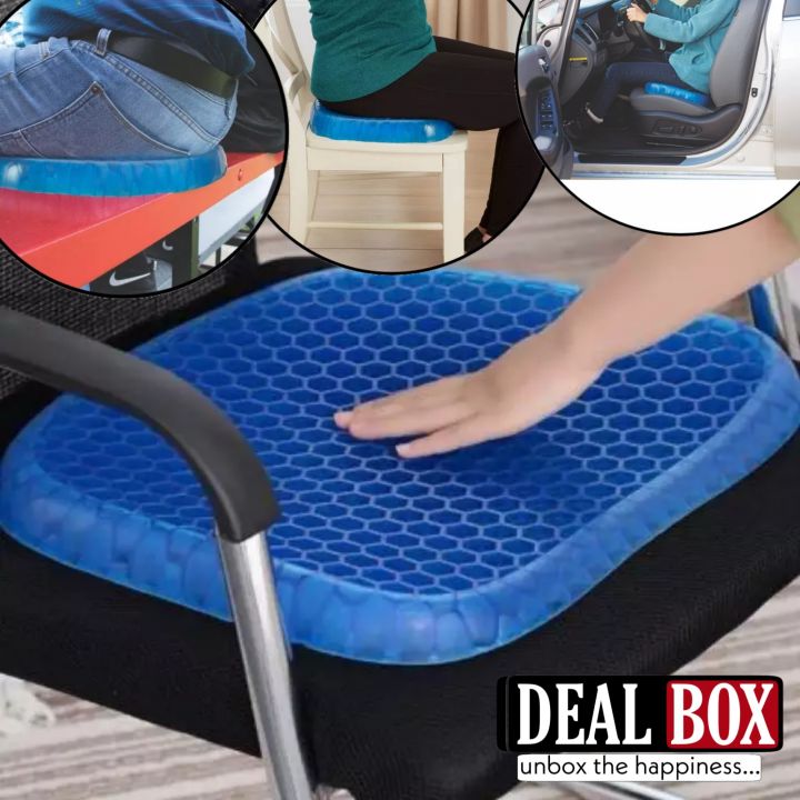 Non Slip Egg Sitter Gel Seat Cushion Soft Sitting Support Pad Cushion for  Car and Office Chair Seat Pads Breathable Honeycomb Bike seat foam