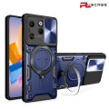 PlusCase for Infinix Hot 40 / Infinix Hot 40 Pro 360° Rotate Ring Stand Full Protection Slide Lens Cover Shockproof Case. 