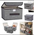 Home Fabric Folding Storage Storage Box With Lid Dustproof Portable Box Clothing Sundries Multifunctional Storage Box. 