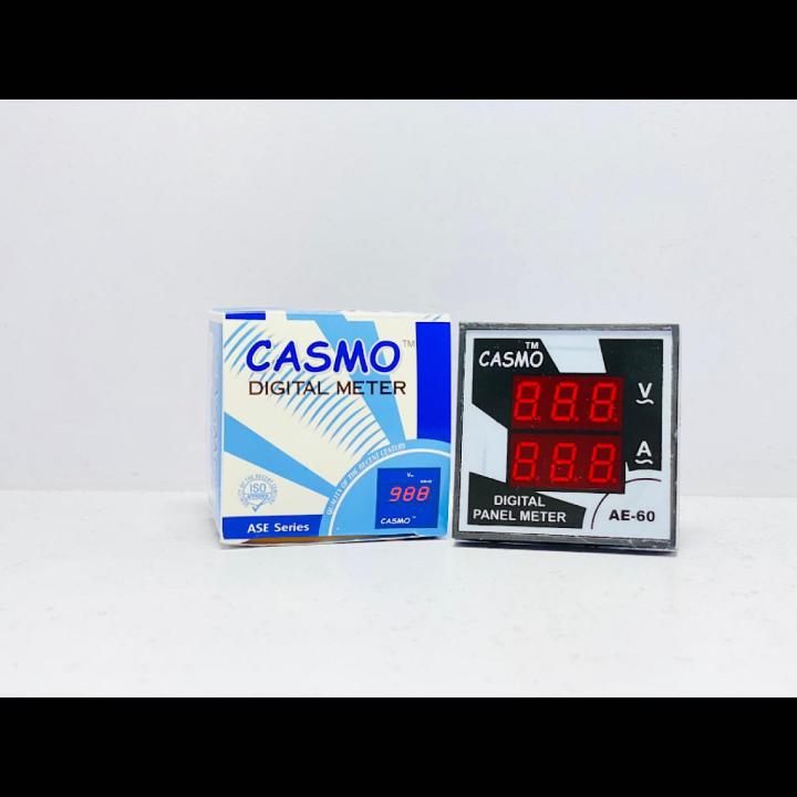 Casmo Voltage And Ampere Meter  300V 40A Size 60x60 Panel Meter