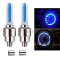 Auto Hub Tyres Valve Cap LED Light For Car - Blue (Pack Of 2). 