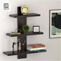 Wooden Wall Shelves for Living Room | Wall Shelf for Home Decor Items | Floating Book Rack for Study Room, Office by Wood Line Furniture. 