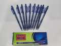 Pack of 20 Pens BLU Ball Point Pen by SIGNATURE, Blue ink, 0.7mm Needle Tip, Smooth Writing Plastic Body,. 