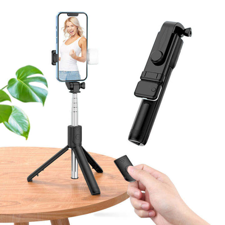 PLOKAMA K6 Mini LED Flash Selfie Stick – Rechargeable Camera Light for ...