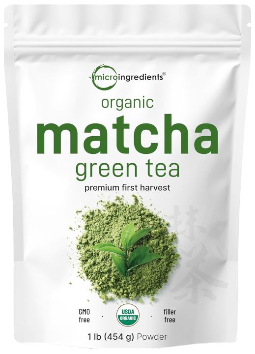 Micro Ingredients Organic Matcha Green Tea Powder, 300gm | Premium First Harvest Japanese for Daily Beverage | 100% Pure Culinary Grade | No Sugar, Eco-Friendly Recyclable Bags