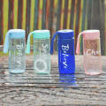 Hot and Cold Water Bottles for Girls- Acrylic Glass sunshine green- 300ml. 