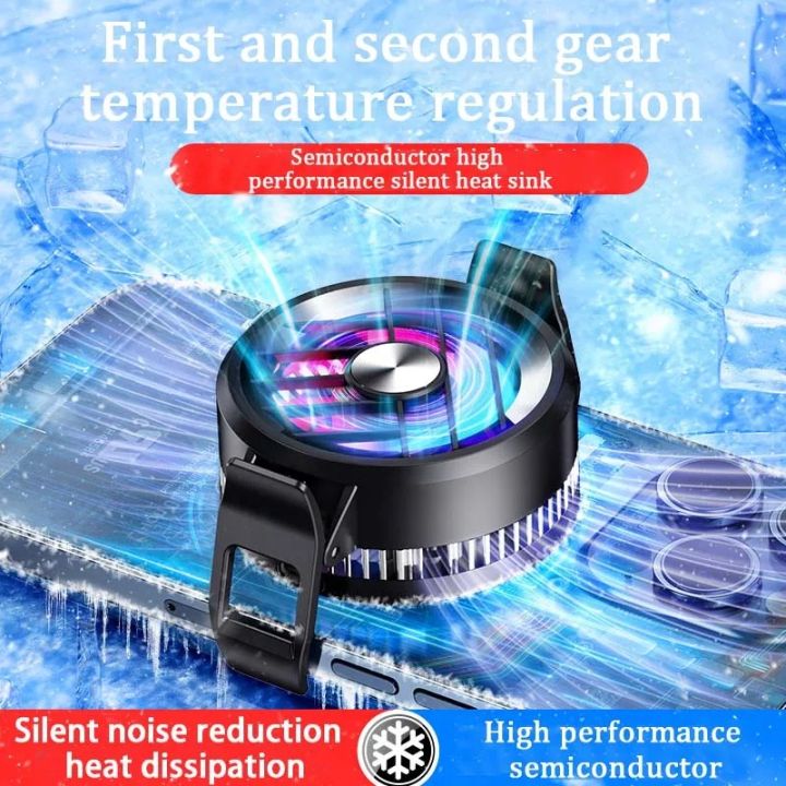 100%new celebrity trend+In stock+COD Universal GT30 Mobile Phone Cooling Fan Radiator Turbo Hurricane Game Cooler Cell Phone For Apple With Android Cool Heat Sink