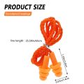 Silicone Ear Plugs with 65cm Cord for Sleeping Noise Canceling Concert Study Swimming. 