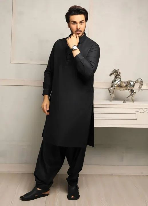 Special%20100%25%20Pure%20Cotton%20Black%20Unstitched%20Suit%20Men%20-%20Image%203