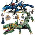 Phantom Ninja Building Blocks Ninja Raiden Dragon 522Pcs +4 Ninjas Toy Gift Kids. 
