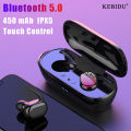 Kebidu TWS Smart Fingerprint Touch Wireless Earbud Bluetooth 5.0 4D True Stereo Noise Cancelling Headphone. 