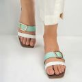 Juno Two Colors Open Toe Flat Sandals Beach Shoes By Spunkz. 