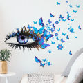 Wall Decal Glossy Vivid DIY Girl Eye-Shaped Butterfly Stickers. 