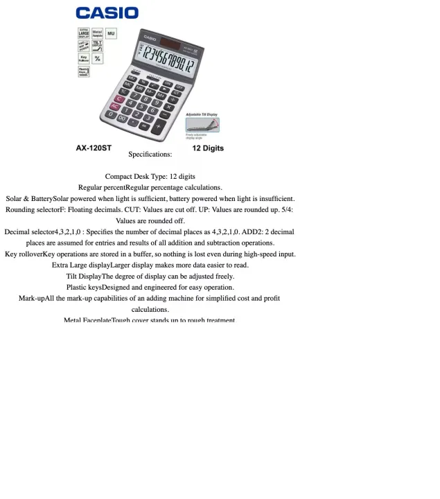 Casio%20Original%20Calculator%2012%20Digit%20AX-120ST%20-%20Image%202