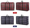 Heavy Duty Extra Large Storage Bags Plaid Moving Bags Totes with Zipper for Clothing Blanket Storage Bags College Supplies Boxes. 