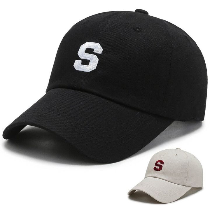 LINJW Spring Unisex Cotton Baseball Cap Men Women Summer Letter S Embroidery Caps Snapback Hat Hip Hop Hats Outdoor Dad Hats