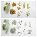 Set of 11 Jewelry Making Kit, Findings Tools Craft Supplies DIY with Beading Wires Silver & Gold. 