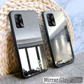 Phone Back Cover For OPPO A95 4G Luxury Plating Clear View Mirror Soft Phone Case for OPPO A95 4G Cosmetic Mirror Cases. 