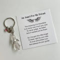 Angel Wing Keychain Decor Guardian Angel Wing Keychain with Letter Charm Best Friend Gift Guardian Angel Keychain. 