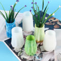 DIY Crystal Drip Concrete Home Decoration Rhombus Resin Vase Ornament Mold Flower Pot Mould Epoxy. 