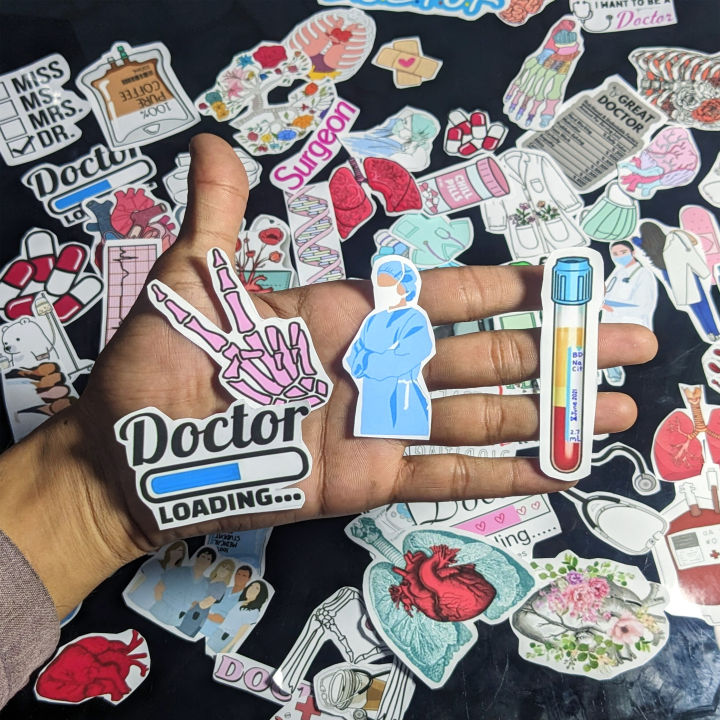 Doctor Loading Sticker Premium Doctor Stickers (Pack Of 30) Biology/Medical Student Stickers ...