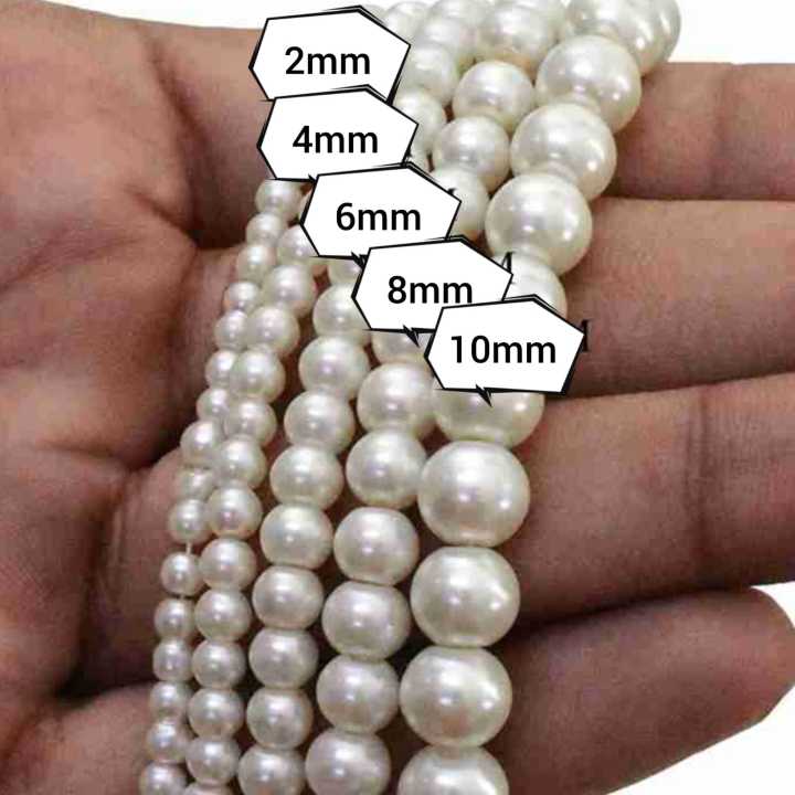 1%20Strand%20Pearl%20Beads%20White%20Off%20Round%20Shape%20Beads%202mm%204mm,5mm%206mm%208mm%2010mm%20-%20Image%202
