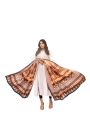 Elegant Lahore Shawl - Herringbone Synthetic Wool, 2.5m Long. 