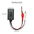 Bluetooth Adapter Universal Car Wireless Bluetooth Module Adapter AUX Audio 2 RCA Auxiliary Cable Car Radio Connection Bluetooth Module Wire. 